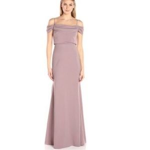NWT JENNY YOO SABINE FIG OFF THE SHOULDER CREPE Bridesmaid Formal  Dress, size 6